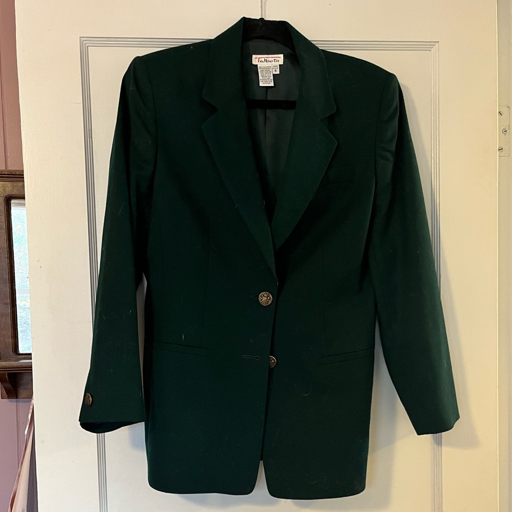 Vintage Talbots wool green blazer